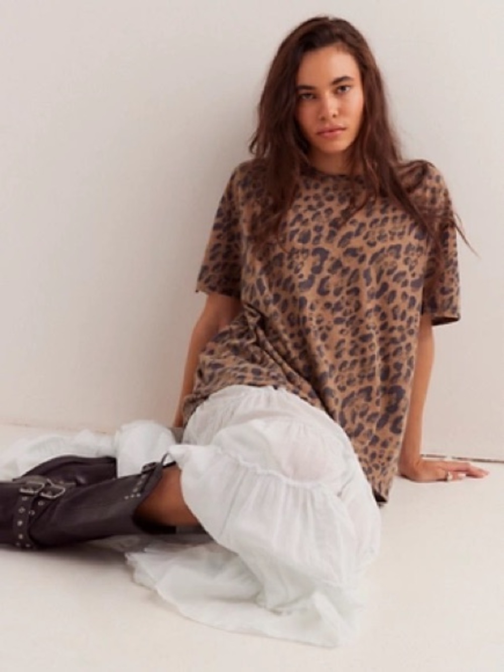 Free People - We The Free Nina Printed Tee Cheetah
